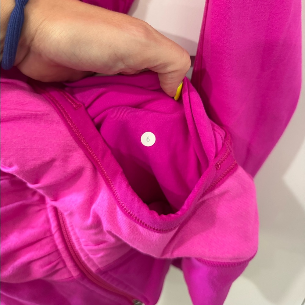 Lululemon Pure Balance Paris Pink Zip-Up Hoodie Jacket. Size 6 - Picture 5 of 7